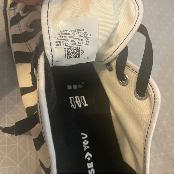 NWOT Converse by You Custom Chuck 70 Zebra Gamer 10.5 12.5 - Picture 9 of 9